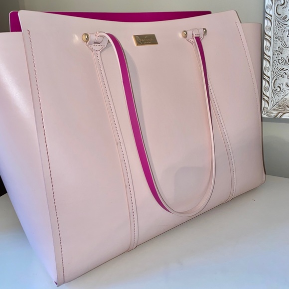 kate spade Handbags - Kate Spade Pink Large Tote with Hot Pink Interior